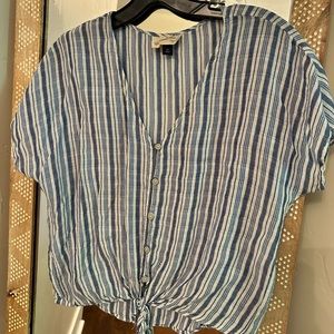 Universal Threads Blouse | Blue and White | Size XS